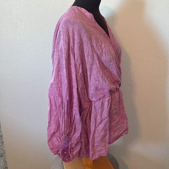 Lane Bryant Crossover Linen/Cotton Top size 20 - Picture 4 of 10